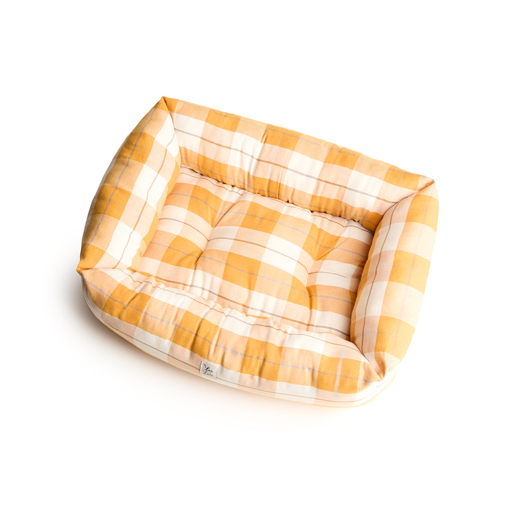 Scottish red cotton sofa