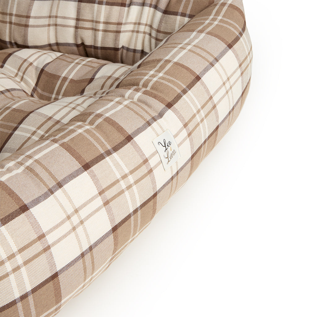Scottish red cotton sofa