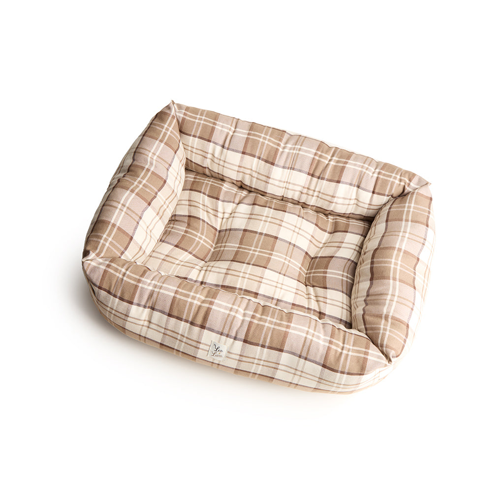 Scottish red cotton sofa