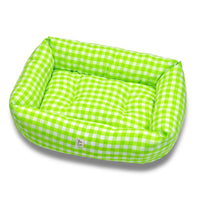 Divanetto per Cani Quadretto Verde Fluo | Made in Italy | Leo & Luna
