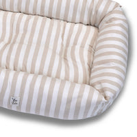 Divanetto Cotone Righe Larghe Beige