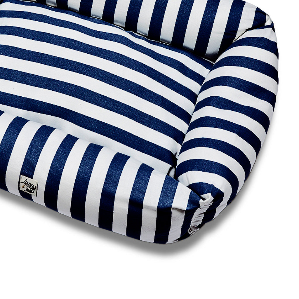 Cotton sofa premium navy striped lines