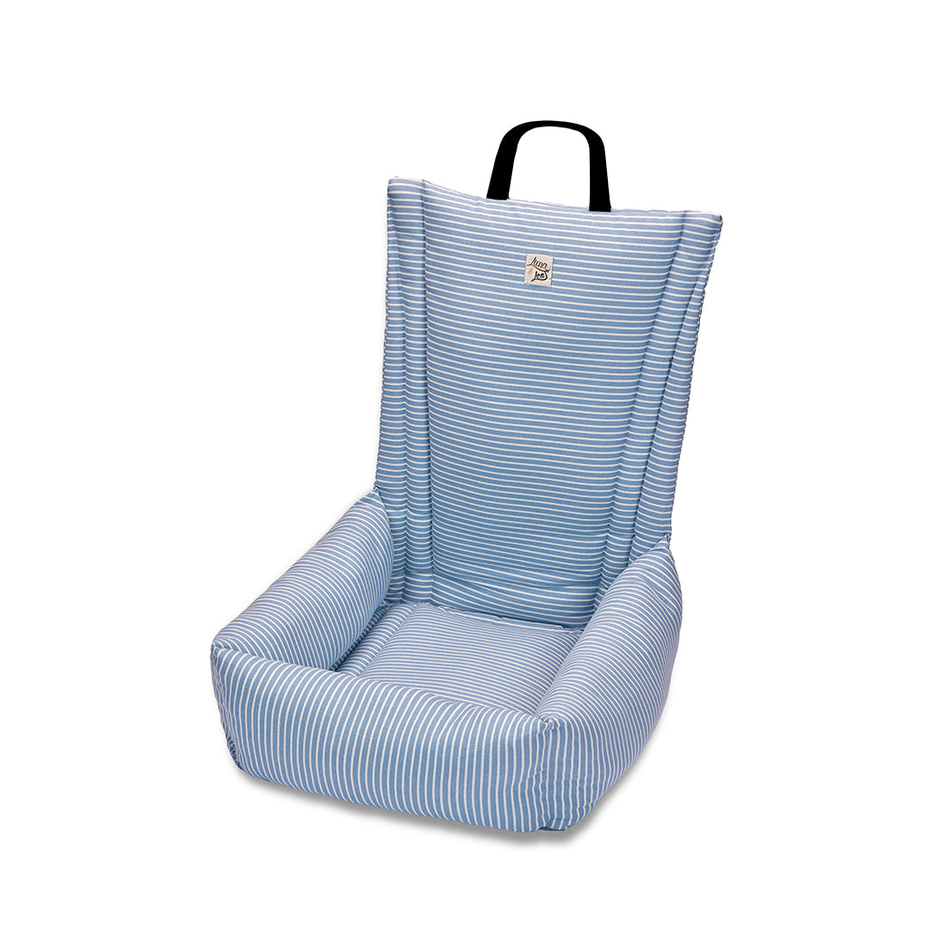 Cotton car seat premium blue stripes denim