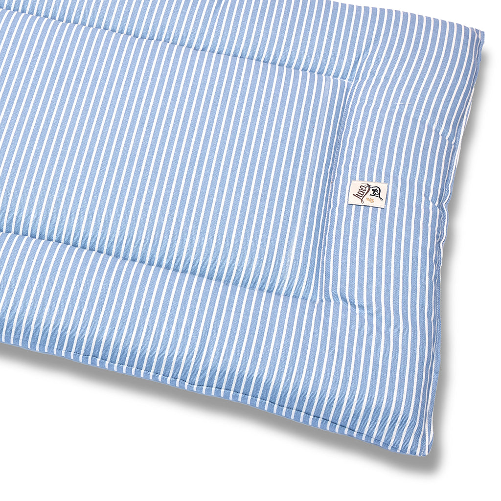 Trapuntina Quadro Cotone Premium Riga Azzurro Denim