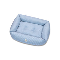 Divanetto Cotone Premium Riga Azzurro Denim