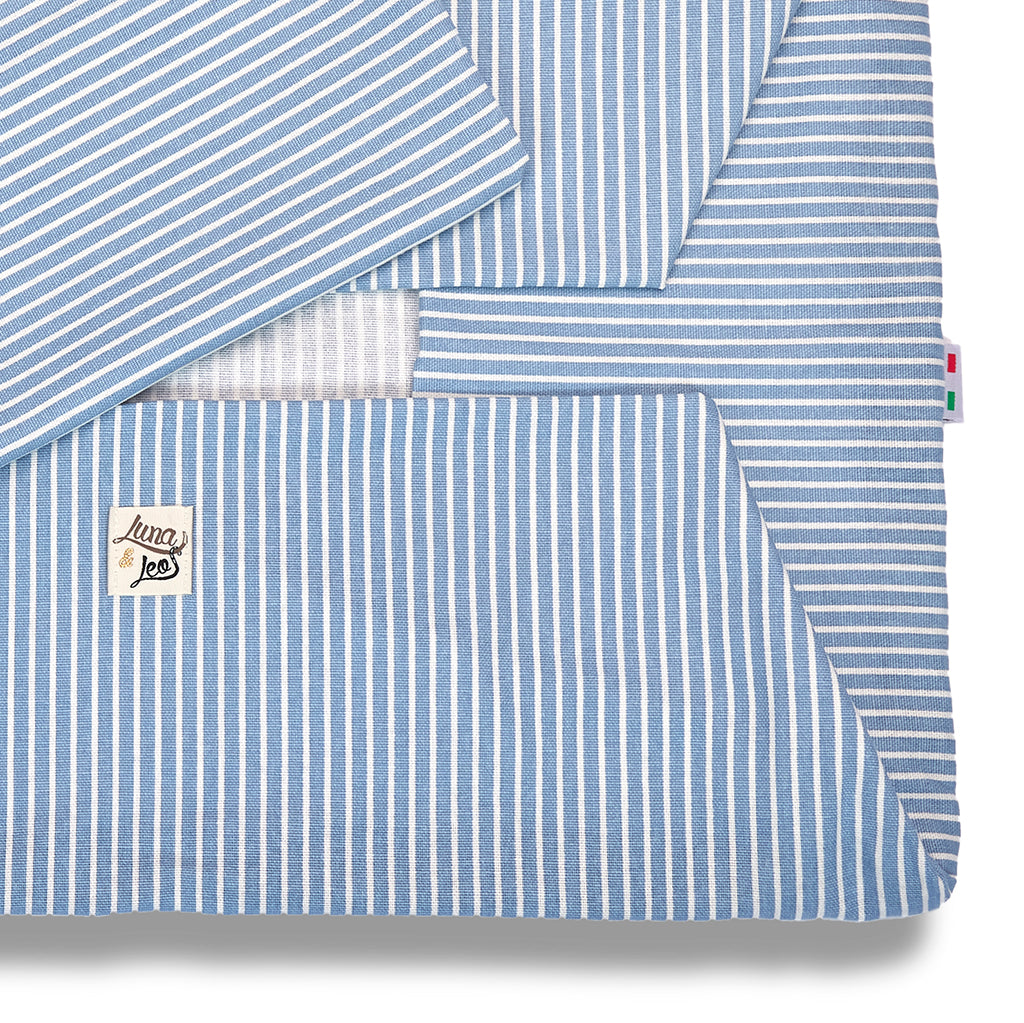 Cover Cotone Premium Riga Azzurro Denim