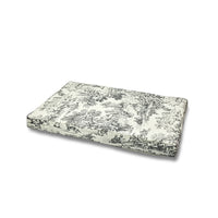 Materassino Sfoderabile Cotone Premium Toile De Jouy Grigio