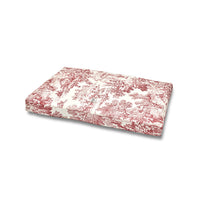 Materassino Sfoderabile Cotone Premium Toile De Jouy Rosso