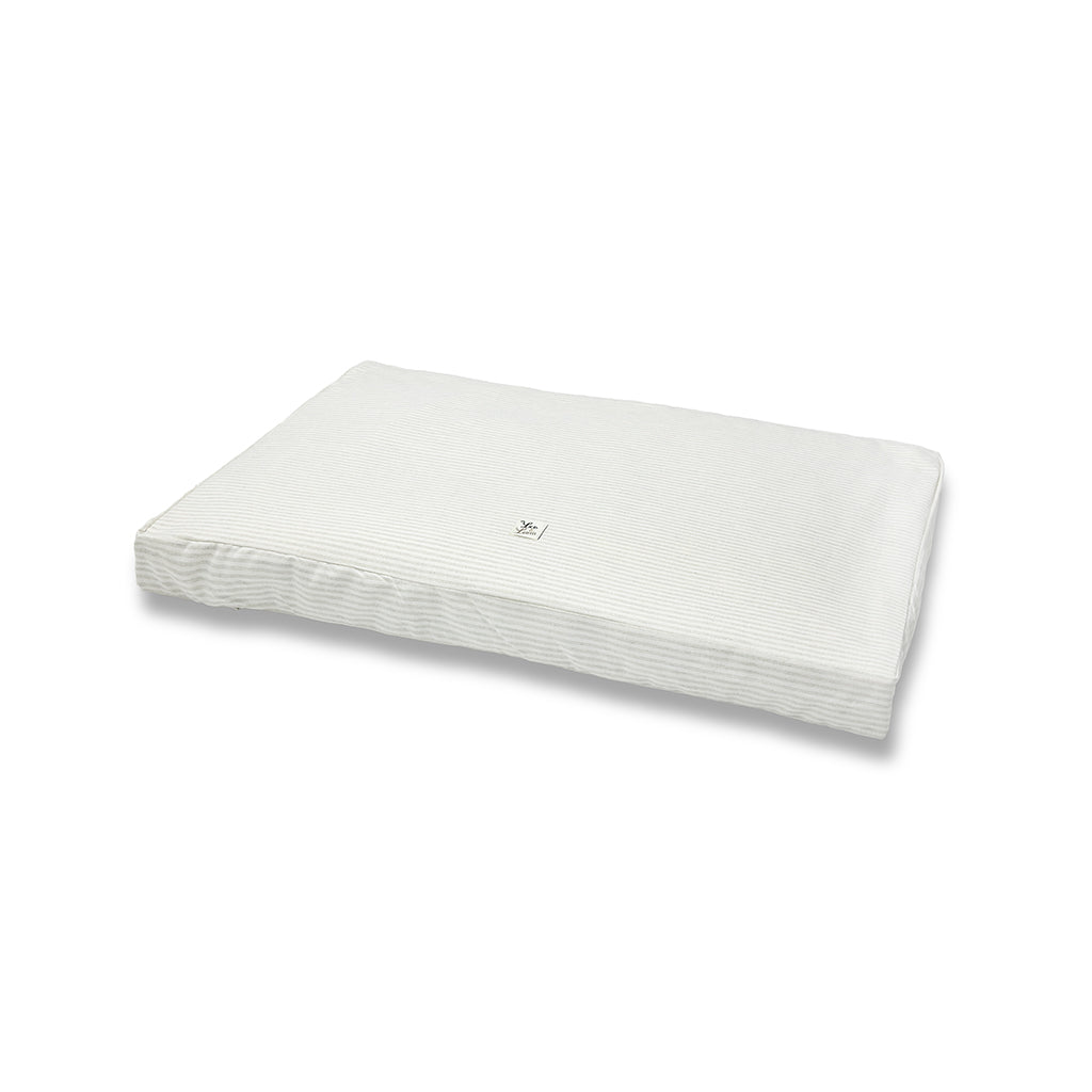 Removable mattress premium cotton narrow line light gray