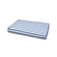 Materassino Sfoderabile Cotone Premium Riga Larga Azzurro