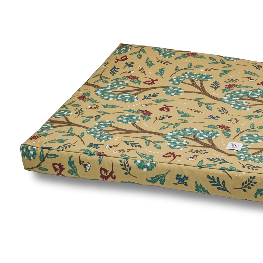 Cotton removable mattress Panama Lovely Flower Blue