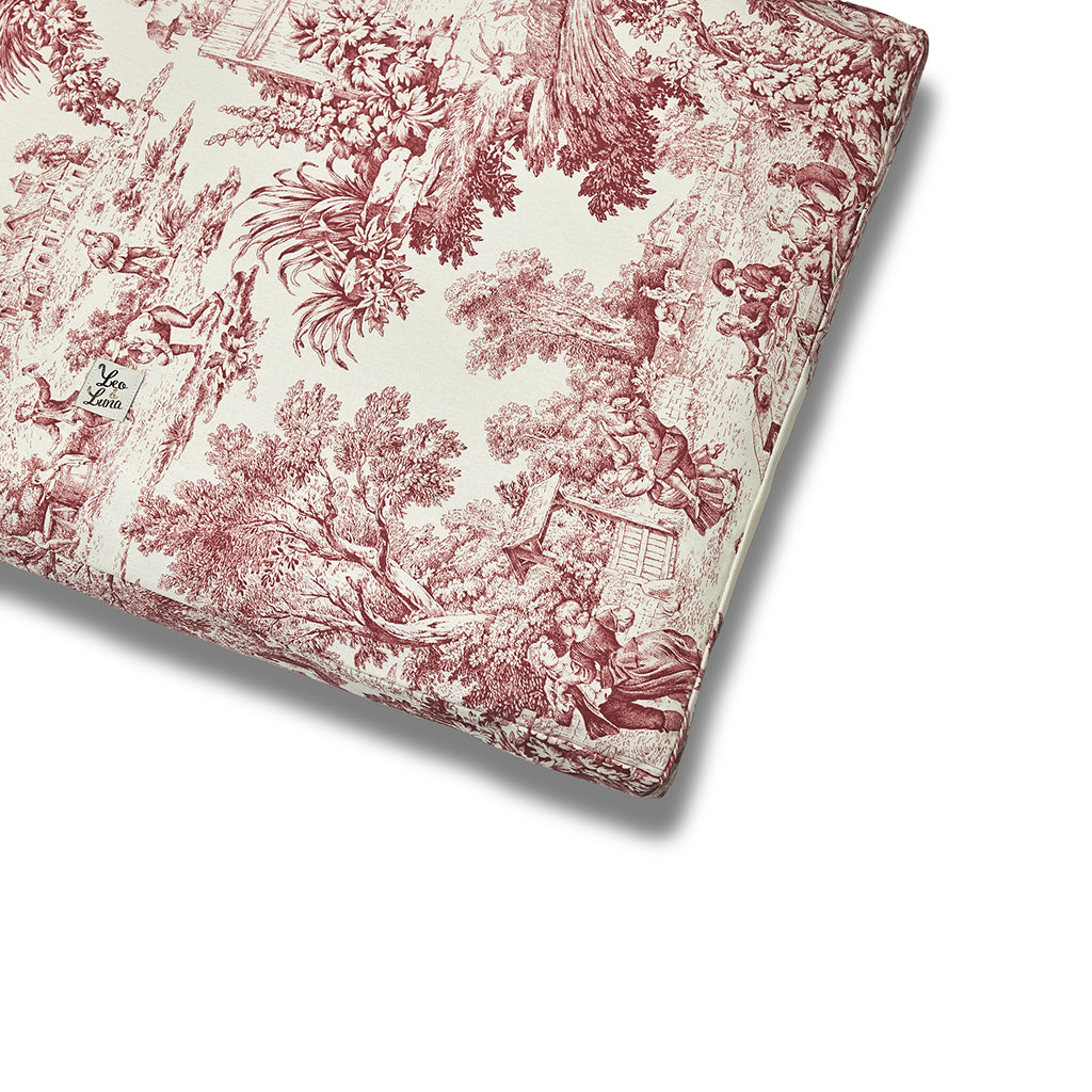 Coature Materassine Premium Cotton toile de Jouy Rosso