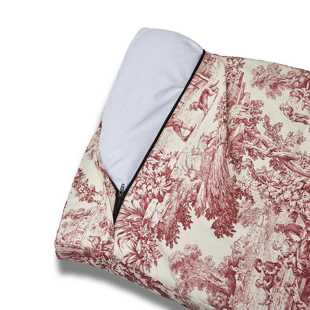 Coature Materassine Premium Cotton toile de Jouy Rosso