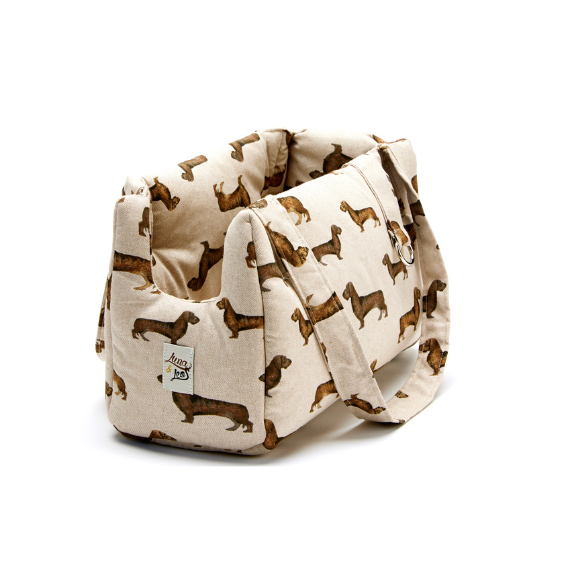 Panama dachshund cotton bag