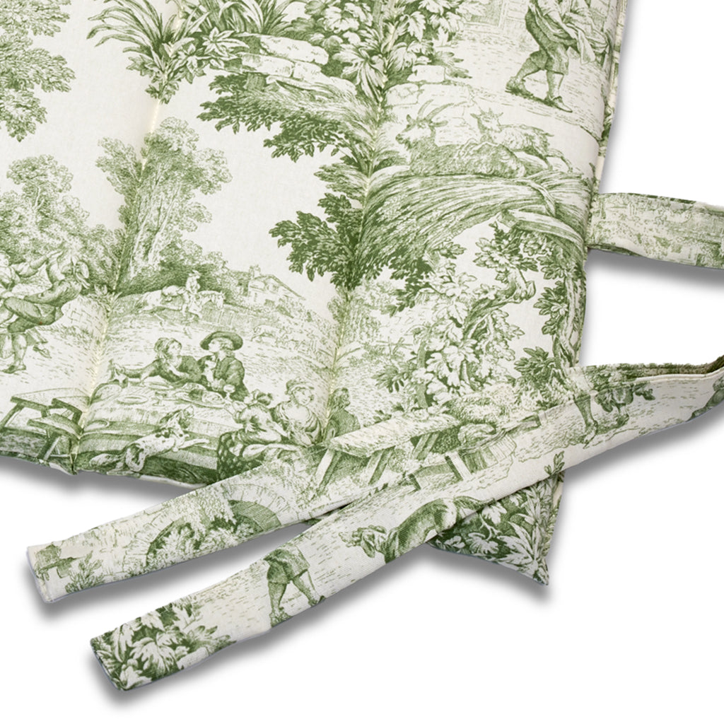 Quolitina rololable toile de jouy green sage