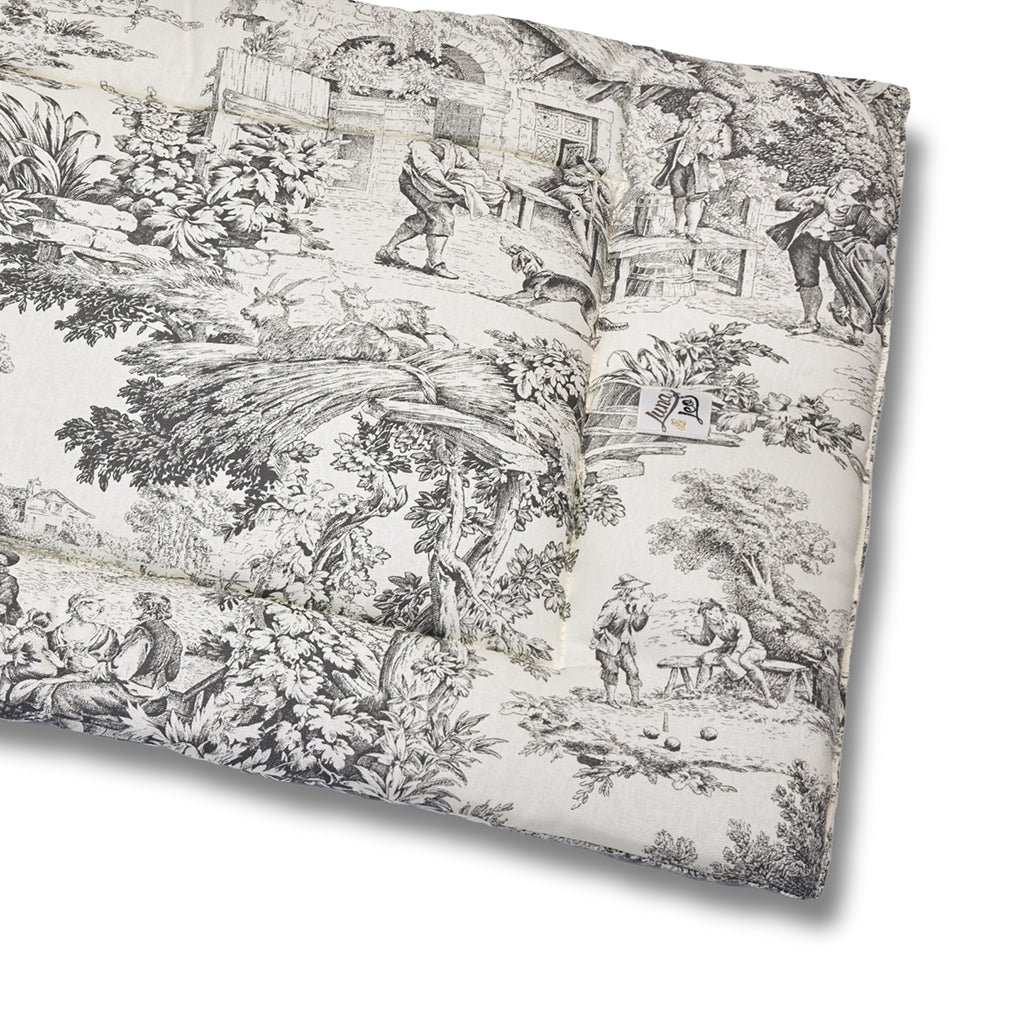 Picture quilt toile de joouy anthracite