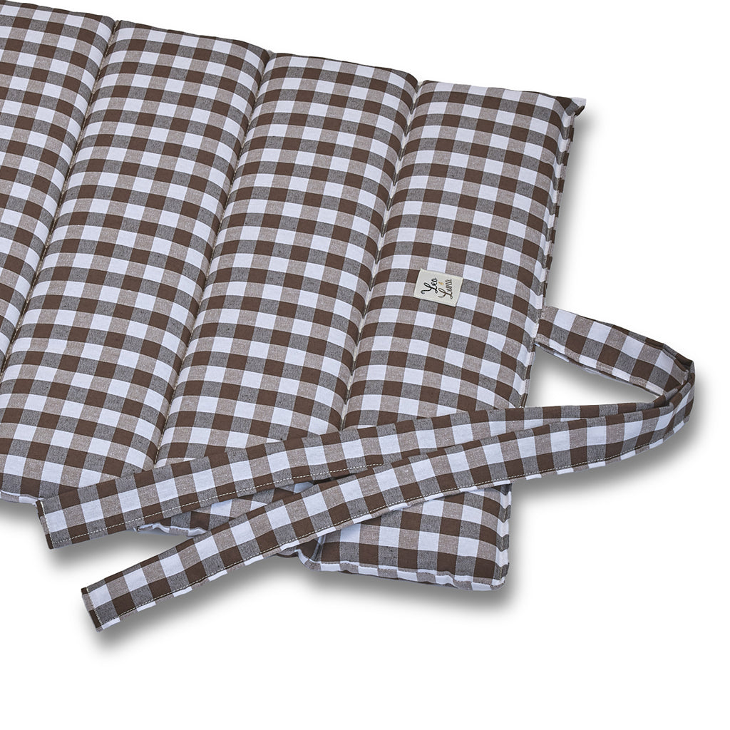 Quiline rolling cotton checkered brown