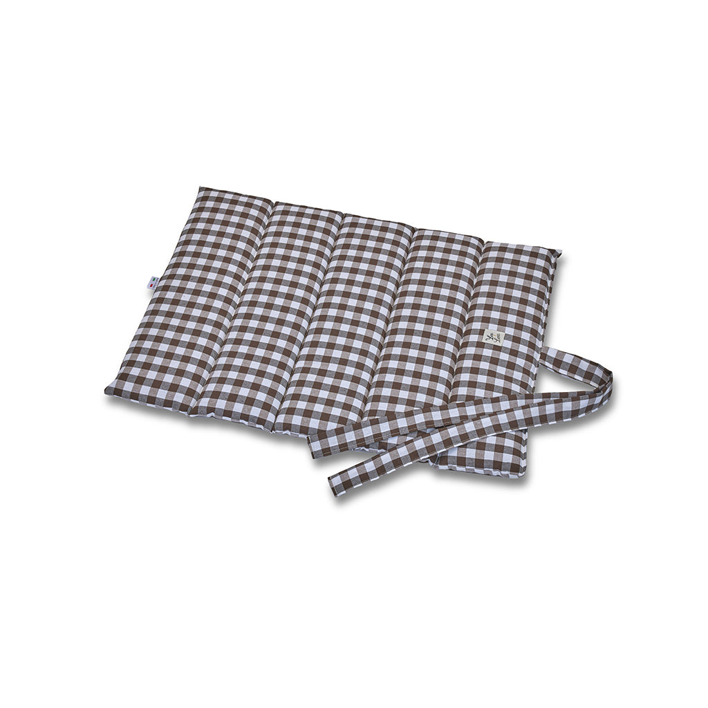 Quiline rolling cotton checkered brown