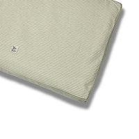 Materassino Sfoderabile Cotone Premium Riga Stretta Verde Chiaro