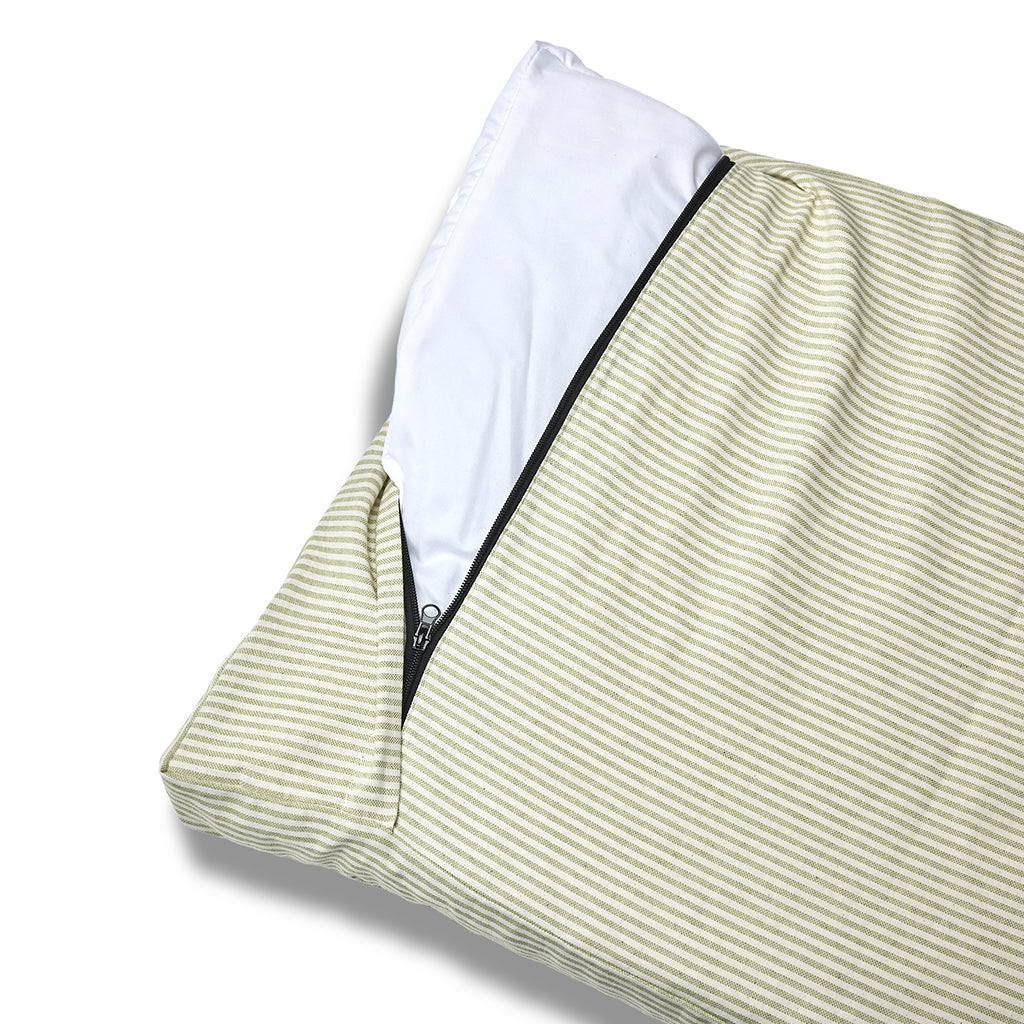 Cover removable mattress cotton premium tight row light green
