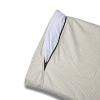Removable mattress premium cotton narrow line light gray