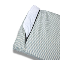 Materassino Sfoderabile Cotone Premium Riga Stretta Azzurro