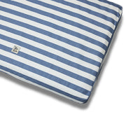 Materassino Sfoderabile Cotone Premium Riga Larga Azzurro