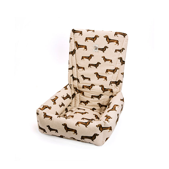 Panama dachshund cotton car seat