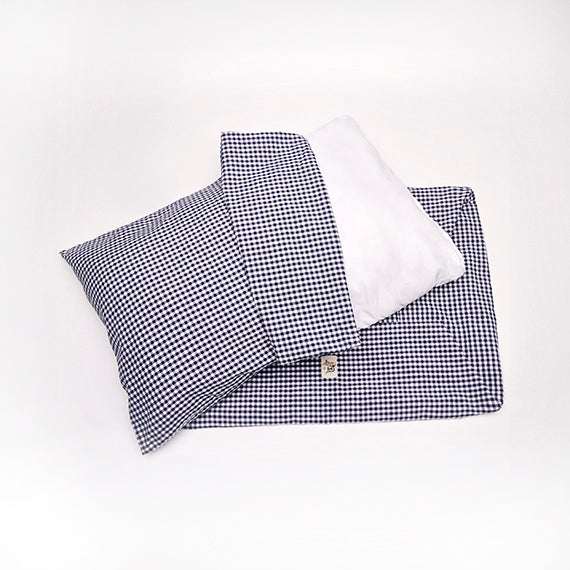 Vichy Navy cotton sofa cover