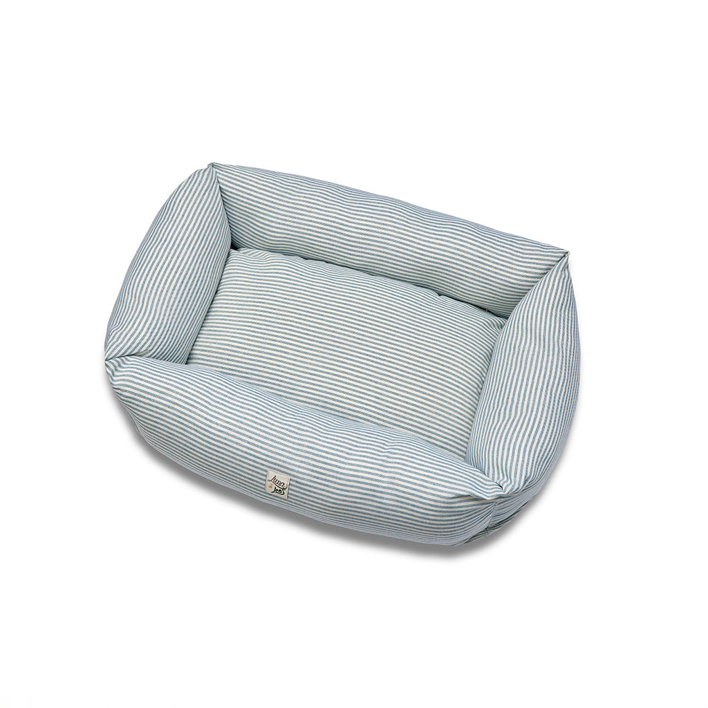 Blue striped cotton sofa sofa