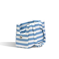 Borsa Cotone Premium Righe Larghe Azzurro