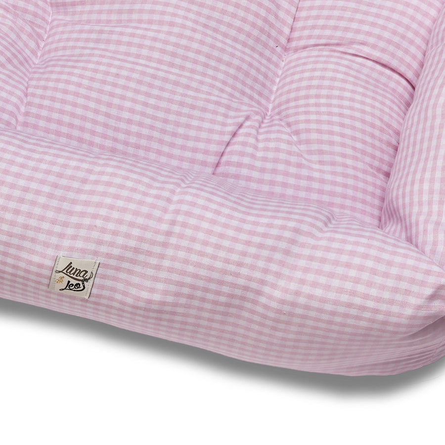 Pink Vichy sofa