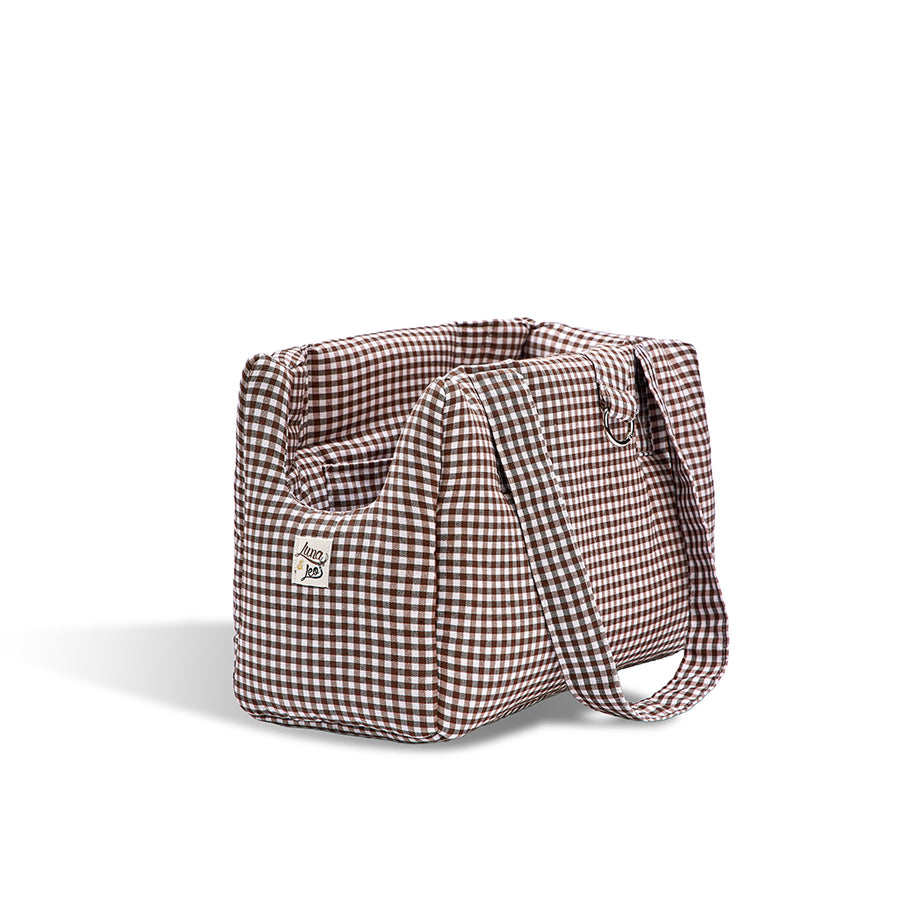 Brown Vichy Cotton Carrier