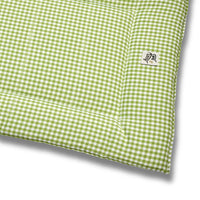 Light Green Vichy Cotton Square Quilt