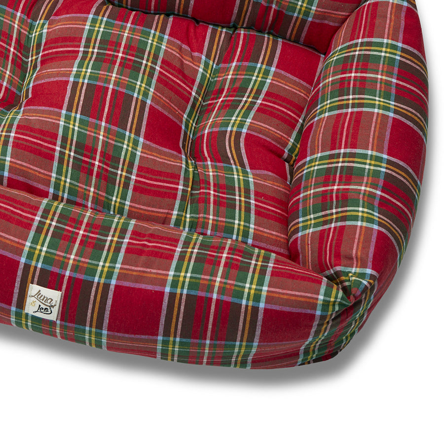 Red Scottish Cotton Sofa