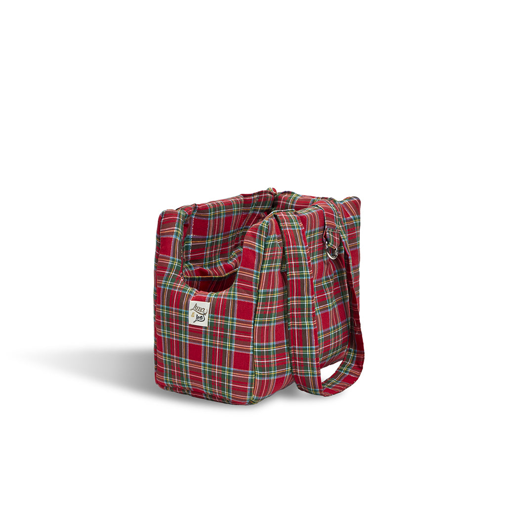 Borsa Cotone Scozzese Rosso