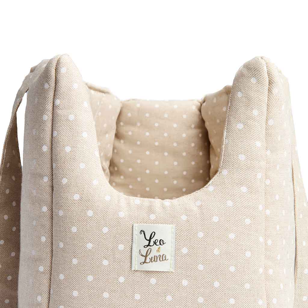 Borsa Cotone Panama Ecru' Pois Bianchi