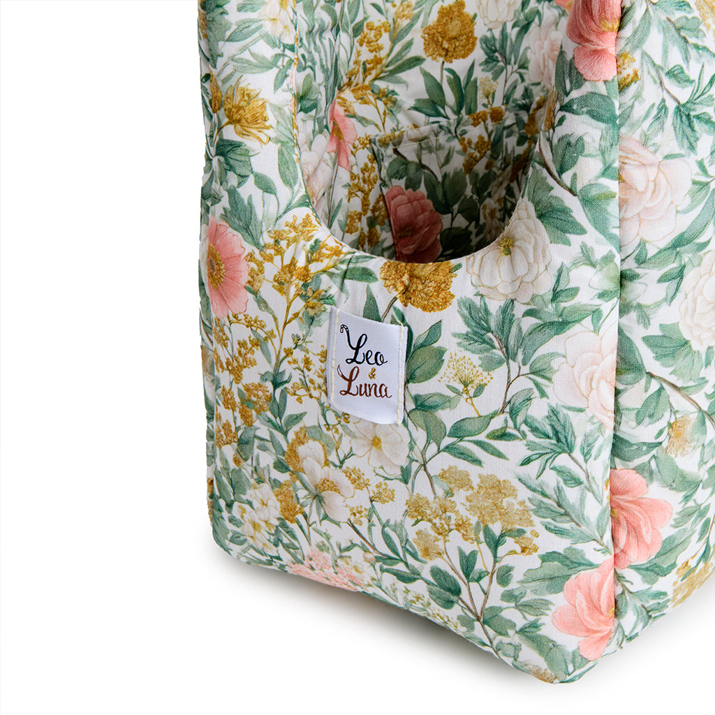 Borsa Cotone Floreale Magnolia Fiorita