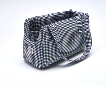 Vichy Navy cotton bag