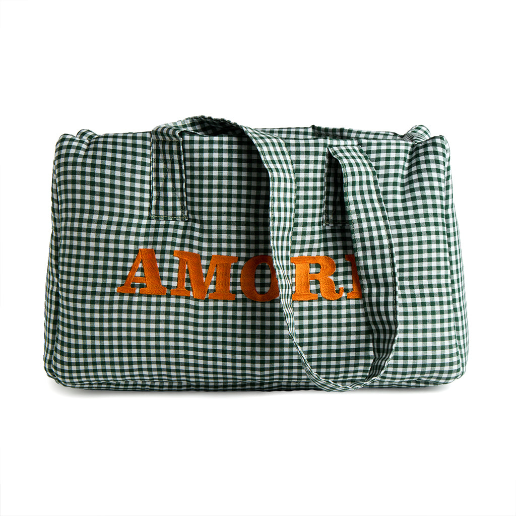 Red Vichy cotton bag