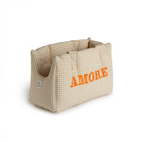 Red Vichy cotton bag