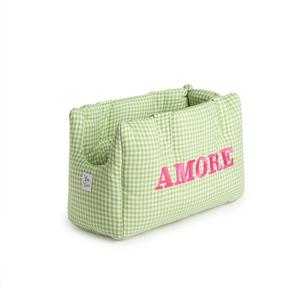 Borsa Amore Cotone Vichy Pistacchio