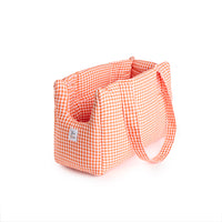 Borsa Cotone Vichy Arancione