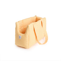 Borsa Cotone Vichy Giallo