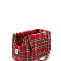 Borsa Cotone Scozzese Rosso