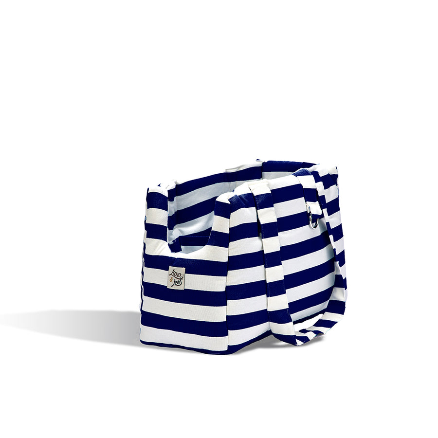 Borsa Cotone Urban Righe Larghe Navy