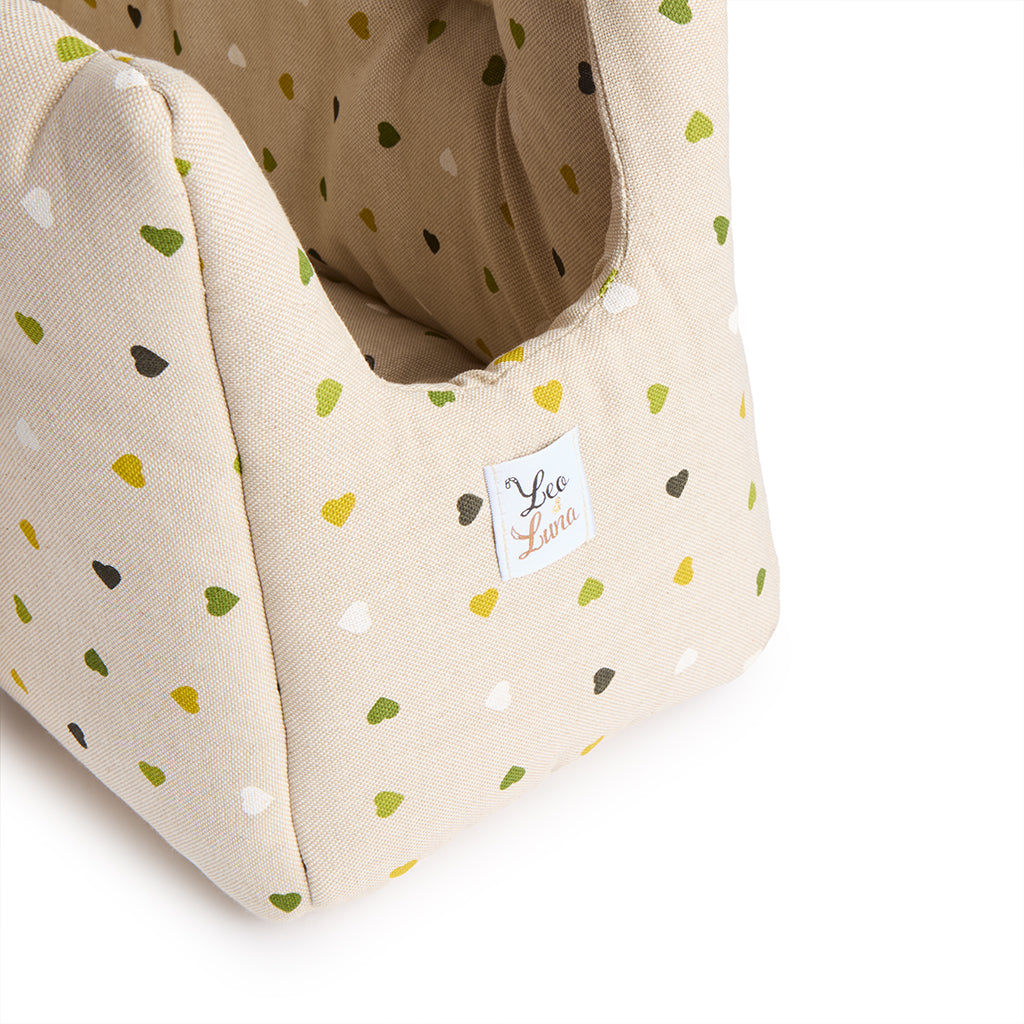 Borsa Cotone Panama Little Love Green