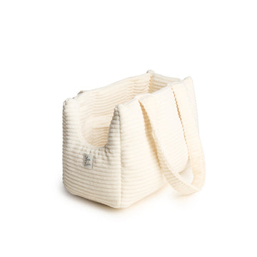 Borsa Velluto a Coste Panna
