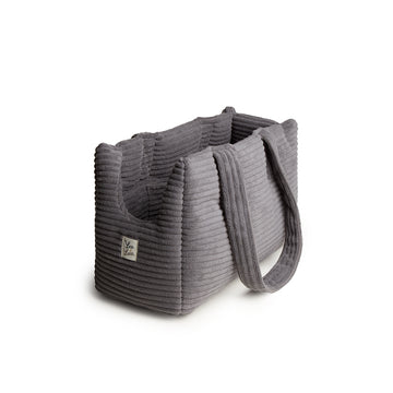 Borsa Velluto a Coste Grigio
