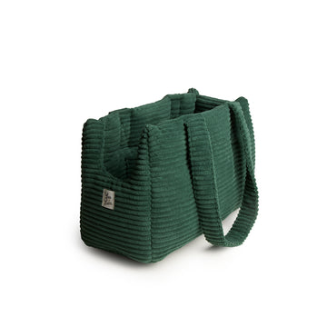 Borsa Velluto a Coste Verde